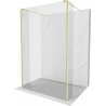 Mexen Kioto ścianka prysznicowa wolnostojąca 110 x 30 x 30 cm, transparent, złota szczotkowana - 800-110-030-222-55-00-030