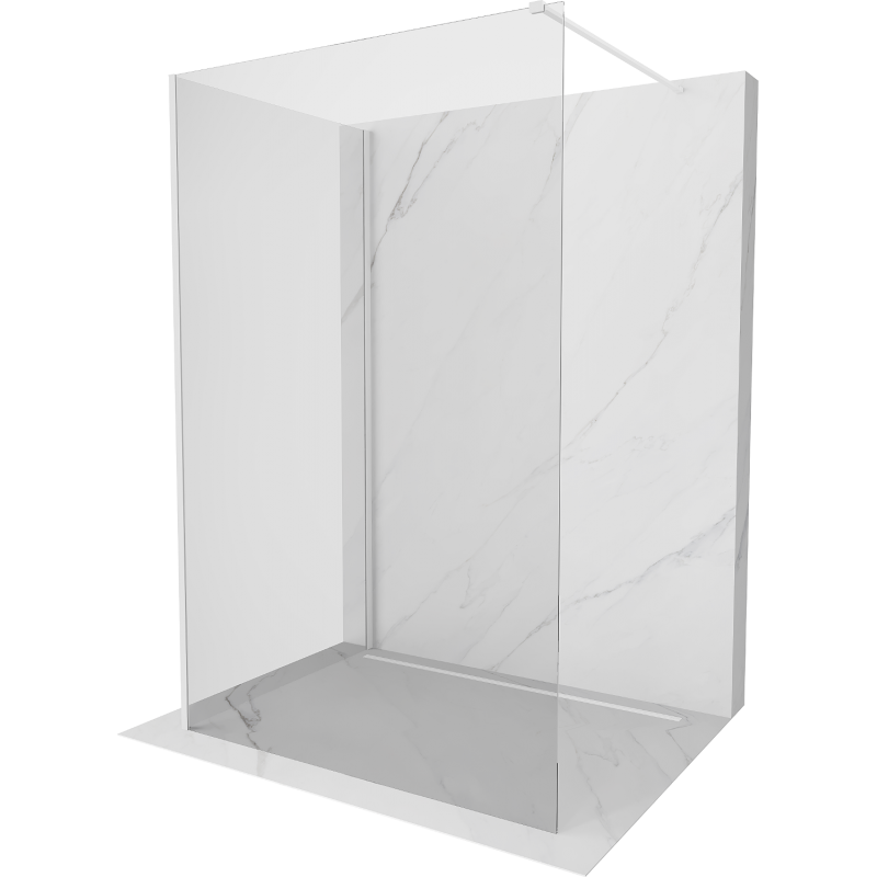 Mexen Kioto ścianka prysznicowa Walk-in 95 x 90 cm, transparent, biała - 800-095-212-20-00-090