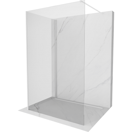 Mexen Kioto ścianka prysznicowa Walk-in 130 x 100 cm, transparent, biała - 800-130-212-20-00-100