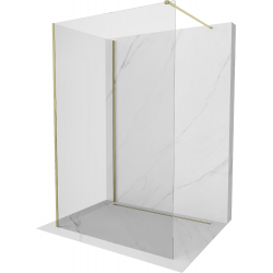 Mexen Kioto ścianka prysznicowa Walk-in 125 x 70 cm, transparent, złota - 800-125-212-50-00-070