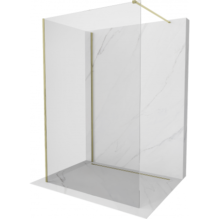 Mexen Kioto ścianka prysznicowa Walk-in 110 x 90 cm, transparent, złota - 800-110-212-50-00-090