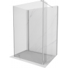 Mexen Kioto ścianka prysznicowa Walk-in 90 x 75 x 30 cm, transparent, chrom - 800-090-075-221-01-00-030