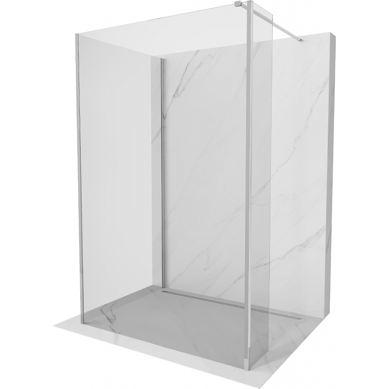 Mexen Kioto ścianka prysznicowa Walk-in 100 x 100 x 30 cm, transparent, chrom - 800-100-100-221-01-00-030