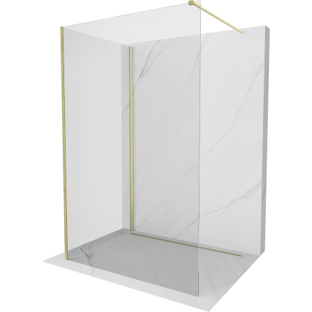 Mexen Kioto ścianka prysznicowa Walk-in 100 x 90 cm, transparent, złota szczotkowana - 800-100-212-55-00-090