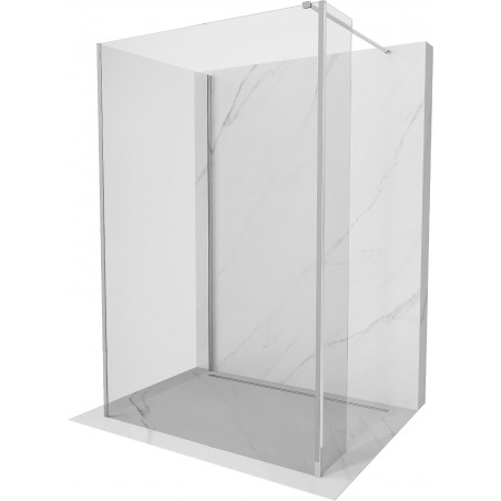 Mexen Kioto ścianka prysznicowa Walk-in 90 x 80 x 40 cm, transparent, chrom - 800-090-080-221-01-00-040