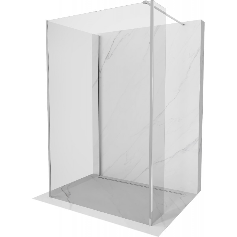 Mexen Kioto ścianka prysznicowa Walk-in 100 x 80 x 40 cm, transparent, chrom - 800-100-080-221-01-00-040