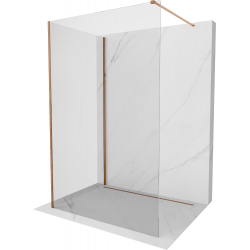 Mexen Kioto ścianka prysznicowa Walk-in 125 x 70 cm, transparent, różowe złoto - 800-125-212-60-00-070