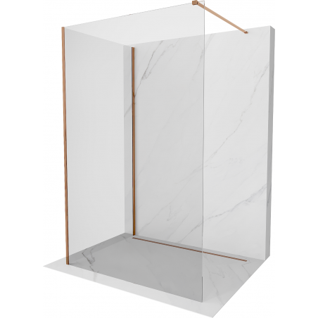 Mexen Kioto ścianka prysznicowa Walk-in 120 x 105 cm, transparent, różowe złoto - 800-120-212-60-00-105