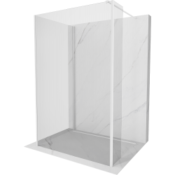 Mexen Kioto ścianka prysznicowa Walk-in 100 x 80 x 30 cm, transparent, biała - 800-100-080-221-20-00-030