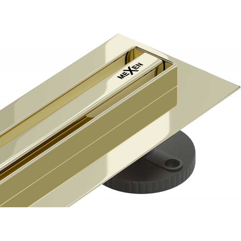 Mexen Flat 360° Slim odpływ liniowy obrotowy 60 cm, złoty - 1541060