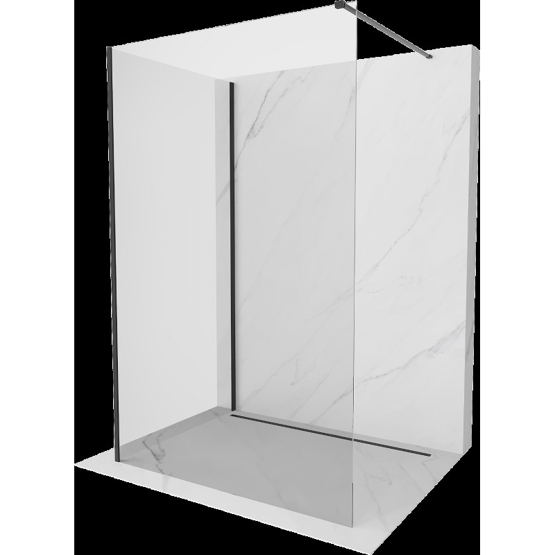 Mexen Kioto ścianka prysznicowa Walk-in 140 x 80 cm, transparent, czarna - 800-140-212-70-00-080