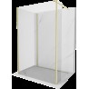 Mexen Kioto ścianka prysznicowa Walk-in 135 x 120 x 40 cm, transparent, złota szczotkowana - 800-135-120-221-55-00-040