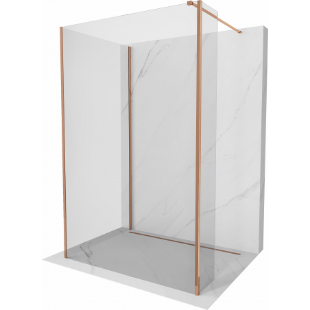 Mexen Kioto ścianka prysznicowa Walk-in 90 x 75 x 30 cm, transparent, różowe złoto - 800-090-075-221-60-00-030