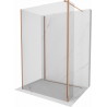 Mexen Kioto ścianka prysznicowa Walk-in 100 x 75 x 30 cm, transparent, różowe złoto - 800-100-075-221-60-00-030