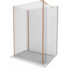 Mexen Kioto ścianka prysznicowa Walk-in 140 x 85 x 30 cm, transparent, różowe złoto - 800-140-085-221-60-00-030