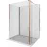 Mexen Kioto ścianka prysznicowa Walk-in 140 x 70 x 40 cm, transparent, różowe złoto - 800-140-070-221-60-00-040