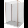 Mexen Kioto ścianka prysznicowa Walk-in 120 x 75 x 40 cm, transparent, różowe złoto - 800-120-075-221-60-00-040