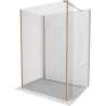 Mexen Kioto ścianka prysznicowa Walk-in 130 x 105 x 30 cm, transparent, miedź szczotkowana - 800-130-105-221-65-00-030