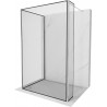 Mexen Kioto ścianka prysznicowa Walk-in 130 x 100 x 30 cm, czarny wzór, chrom - 800-130-100-221-01-70-030