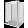 Mexen Kioto ścianka prysznicowa Walk-in 120 x 80 x 40 cm, czarny wzór, biała - 800-120-080-221-20-70-040