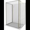 Mexen Kioto ścianka prysznicowa Walk-in 130 x 100 x 30 cm, czarny wzór, złota - 800-130-100-221-50-70-030