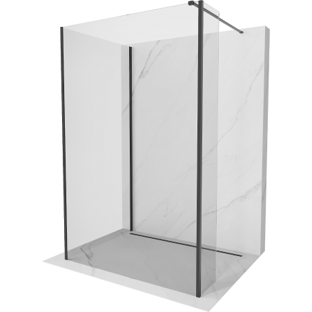 Mexen Kioto ścianka prysznicowa Walk-in 130 x 70 x 30 cm, transparent, czarna - 800-130-070-221-70-00-030