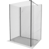 Mexen Kioto ścianka prysznicowa Walk-in 90 x 75 x 30 cm, transparent, czarna - 800-090-075-221-70-00-030