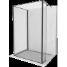 Mexen Kioto ścianka prysznicowa Walk-in 140 x 90 x 40 cm, czarny wzór, czarna - 800-140-090-221-70-70-040