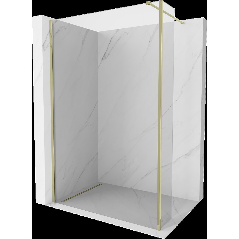 Mexen Kioto ścianka prysznicowa Walk-in 125 x 30 cm, transparent, złota - 800-125-212-50-00-030