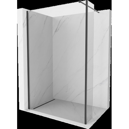 Mexen Kioto ścianka prysznicowa Walk-in 125 x 30 cm, transparent, czarna - 800-125-212-70-00-030