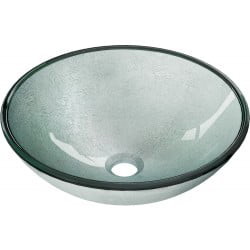 Mexen Mira szklana umywalka nablatowa 42 x 42 cm, srebrna - 24124211