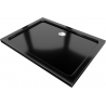 Mexen Flat brodzik prostokątny slim 100 x 80 cm, czarny, syfon chrom - 40708010