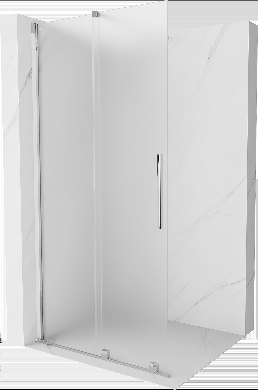 Mexen Velar ścianka prysznicowa rozsuwana Walk-in 120 x 200 cm, szron 8 mm, chrom - 871-120-000-33-01