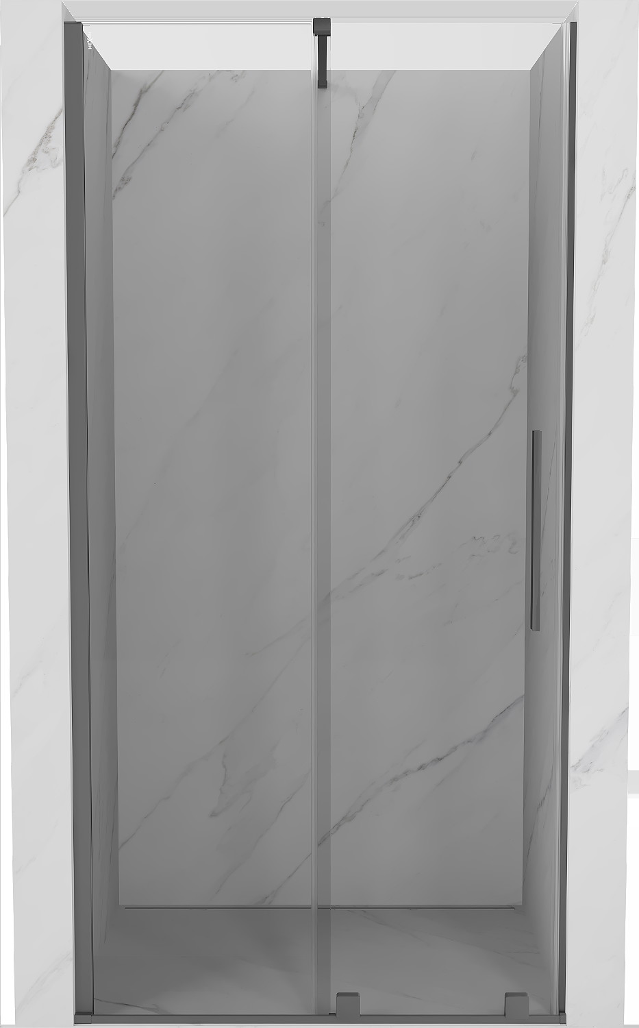 Mexen Velar drzwi prysznicowe rozsuwane 90 cm, transparent, gun metal - 871-090-000-01-95