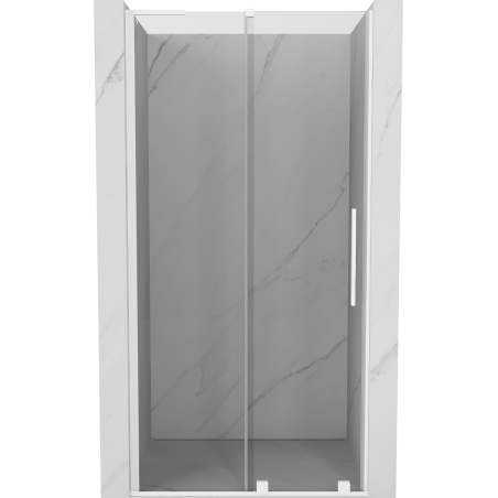 Mexen Velar L drzwi prysznicowe rozsuwane 110 cm, transparent, białe - 871-110-003-01-20