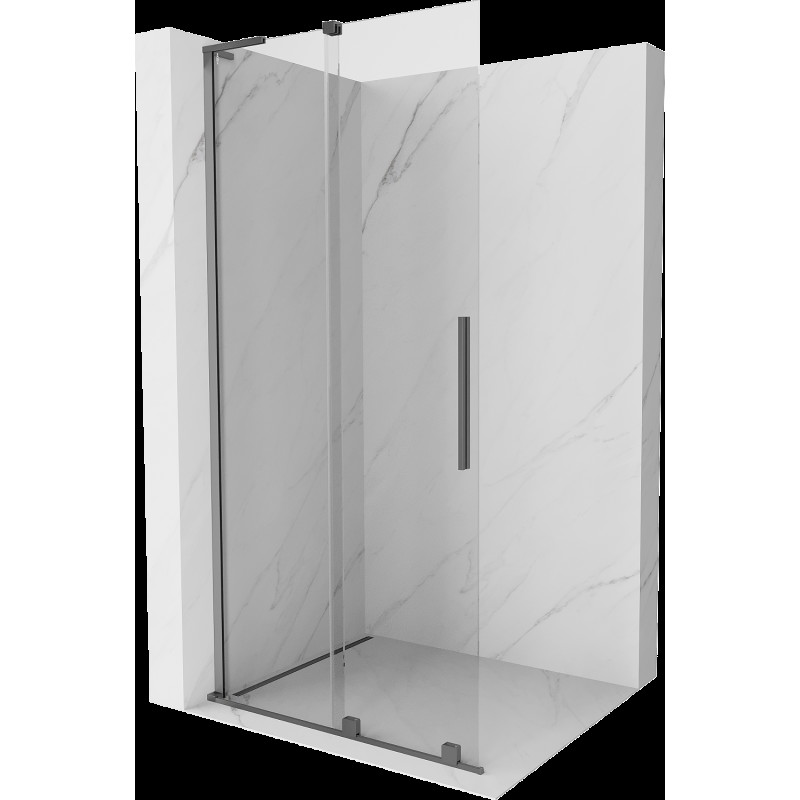 Mexen Velar L ścianka prysznicowa rozsuwana Walk-in 90 x 200 cm, transparent 8 mm, gun metal - 871-090-003-03-95