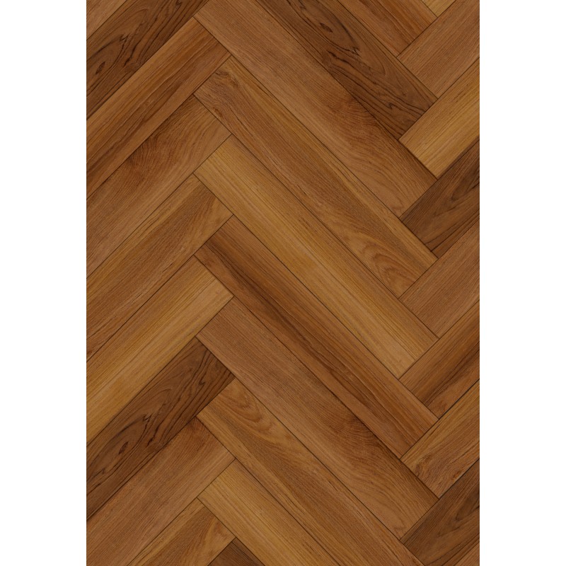 Mexen Lubbock próbka paneli winylowych jodełka 635 x 127 mm SPC 6,5 mm, podkład IPEX 1,5 mm, 4 V-Fuga, Teak- F1186-S