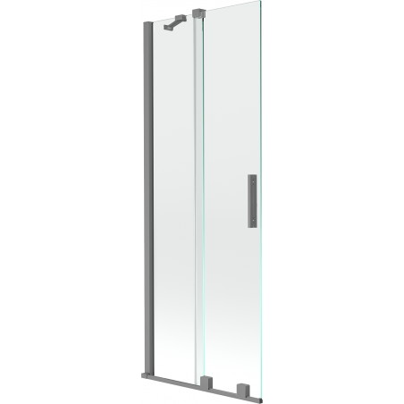 Mexen Velar parawan nawannowy 2-skrzydłowy rozsuwany 70 x 150 cm, transparent, gun metal - 896-070-000-01-95