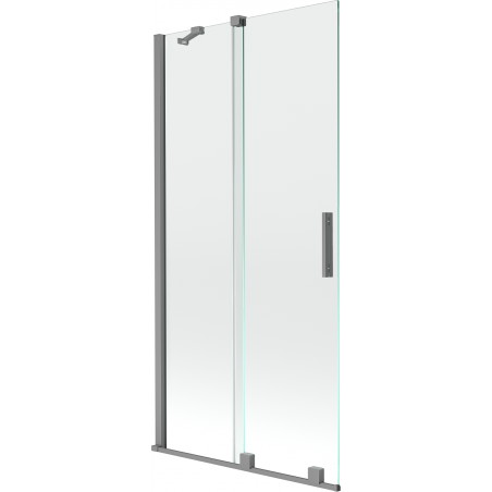 Mexen Velar parawan nawannowy 2-skrzydłowy rozsuwany 95 x 150 cm, transparent, gun metal - 896-095-000-01-95