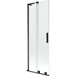 Mexen Velar L parawan nawannowy 2-skrzydłowy rozsuwany 70 x 150 cm, transparent, czarny - 896-070-003-01-70