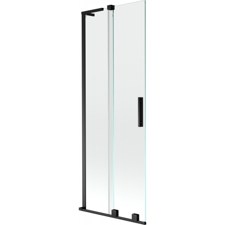 Mexen Velar L parawan nawannowy 2-skrzydłowy rozsuwany 70 x 150 cm, transparent, czarny - 896-070-003-01-70