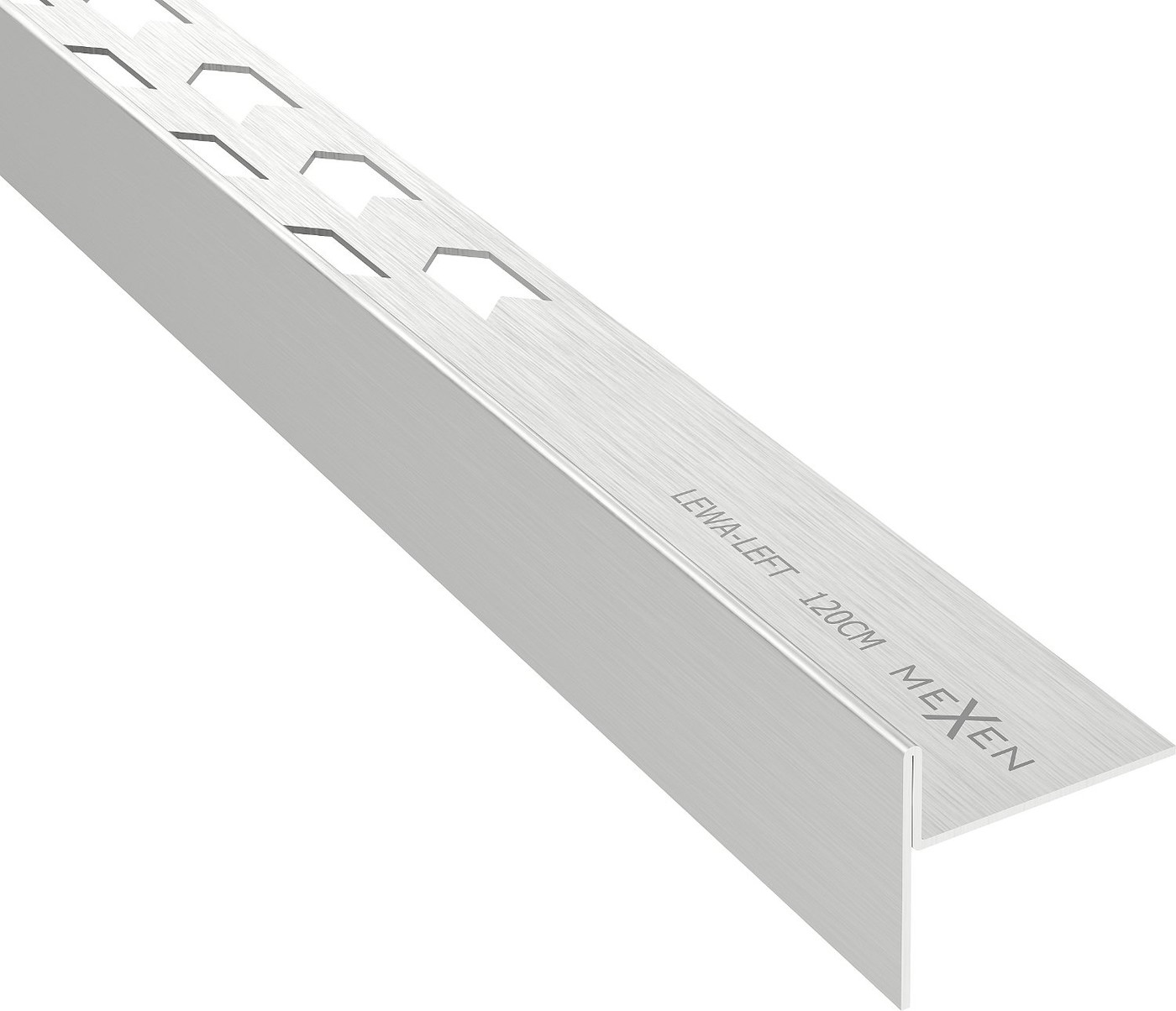 Mexen Line-B listwa spadkowa podłogowa 120 cm lewa, inox - 181001120L