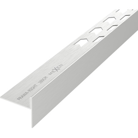 Mexen Line-B listwa spadkowa podłogowa 180 cm prawa, inox - 181001180R