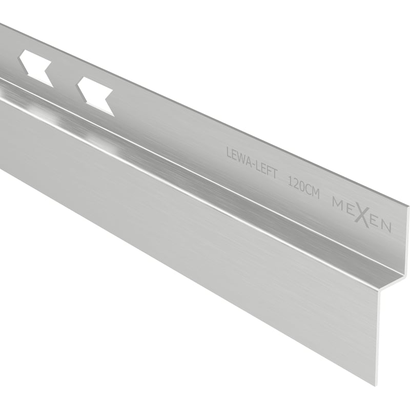 Mexen Line-B listwa spadkowa przyścienna 120 cm lewa, inox - 181002120L