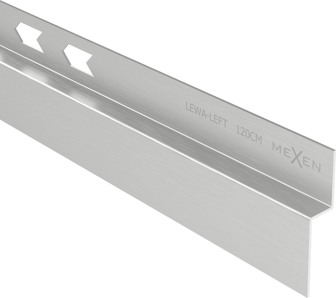 Mexen Line-B listwa spadkowa przyścienna 120 cm lewa, inox - 181002120L