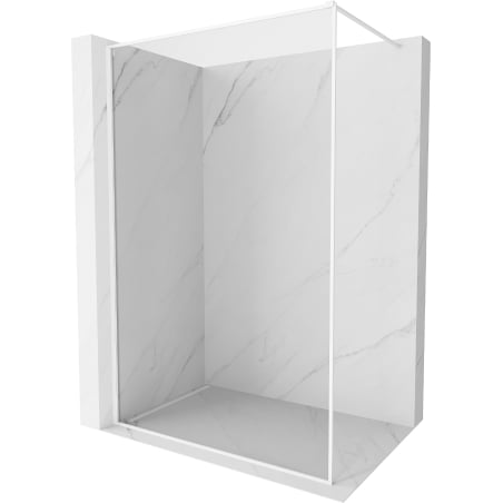 Mexen Kioto-F ścianka prysznicowa Walk-in z ramką 100 x 202 cm, transparent 8 mm, biała - 800-100-104-20-00