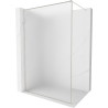 Mexen Kioto-F ścianka prysznicowa Walk-in z ramką 70 x 202 cm, szron 8 mm, nikiel szczotkowany - 800-070-104-97-30