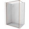 Mexen Kioto-F ścianka prysznicowa Walk-in z ramką 135 x 202 cm, transparent 8 mm, różowe złoto - 800-135-104-60-00