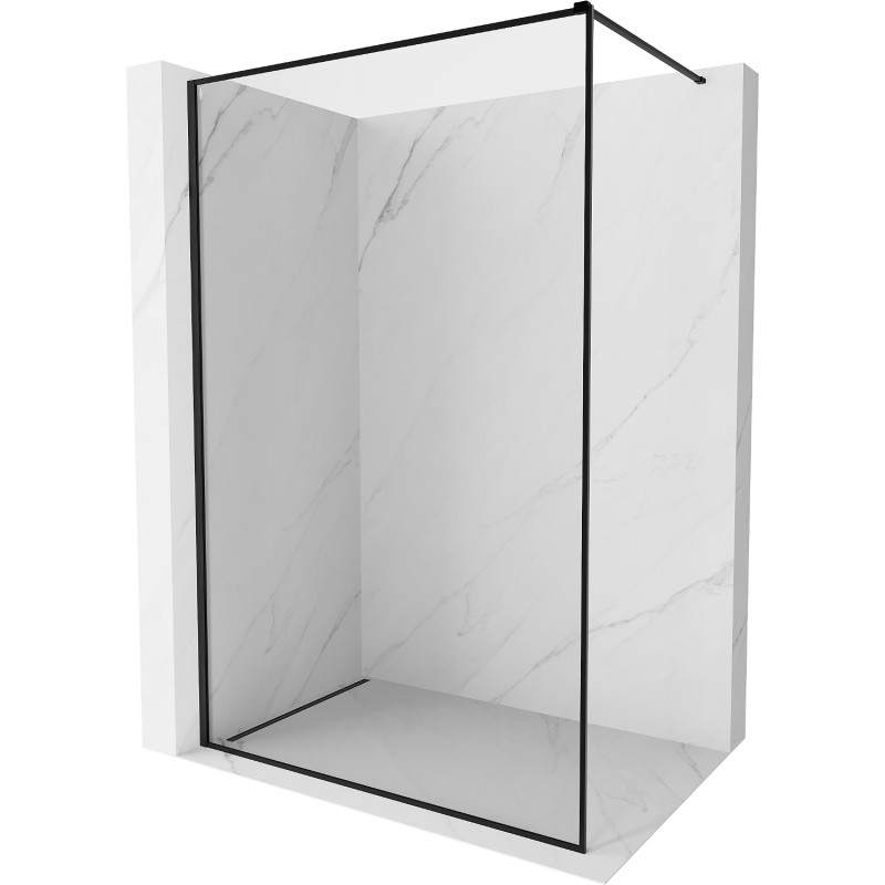 Mexen Kioto-F ścianka prysznicowa Walk-in z ramką 160 x 202 cm, transparent 8 mm, czarna - 800-160-104-70-00