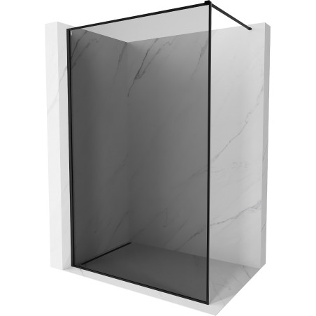 Mexen Kioto-F ścianka prysznicowa Walk-in z ramką 140 x 202 cm, grafit 8 mm, czarna - 800-140-104-70-40